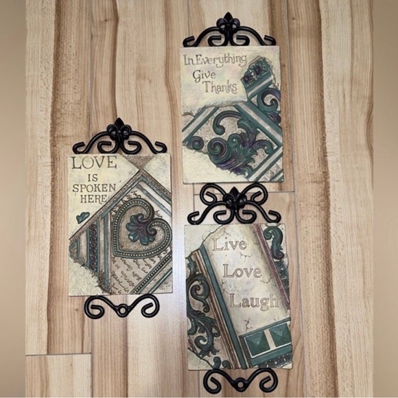 Home Interiors Other - VTG Home Interior Wall Plaque Live Love Laugh, In Everything Give Thanks, LOVE